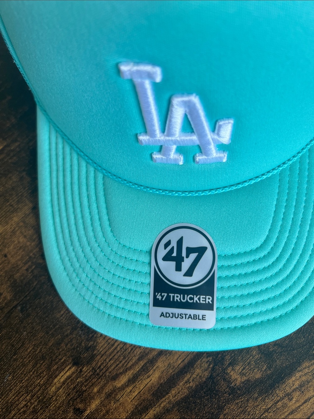 ‘47 LA Dodgers Trucker Hat in Turquoise - Picture 2 of 5